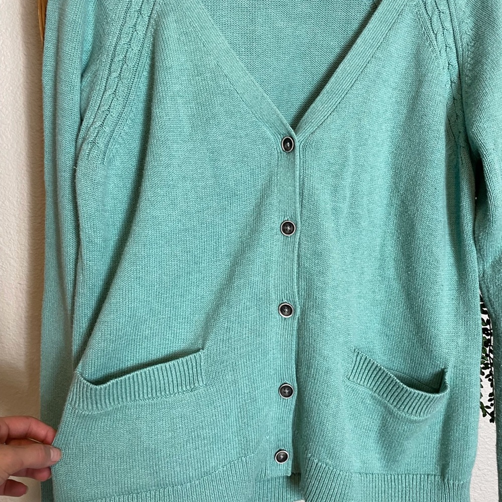- Vintage Pendleton Teal Green Buttons Cardigan - image 7